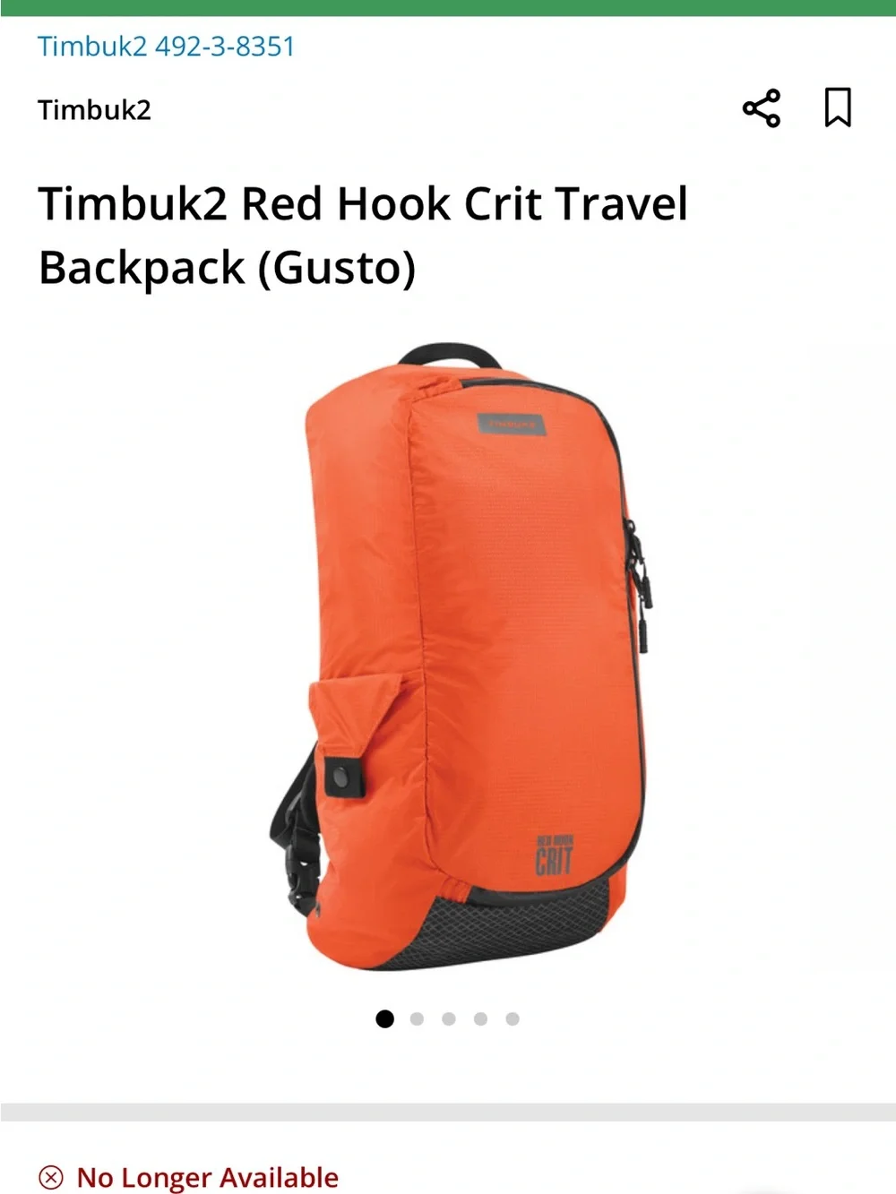 Timbuk2 Red Men’s Backpack with Black Accents